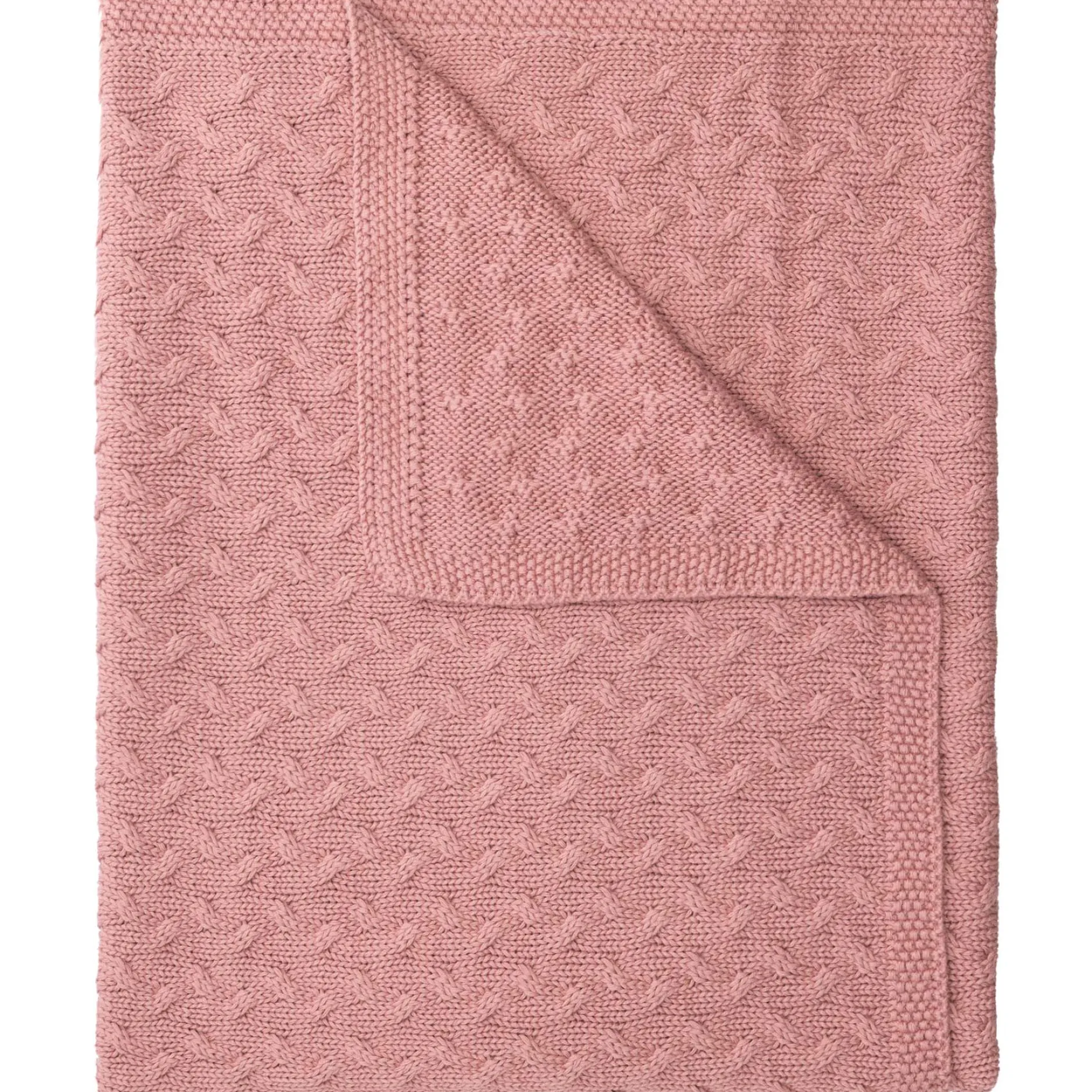 Dekens*Prénatal wiegdeken kabel roze