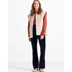 Truien & Vesten*Prénatal zwangerschapgilet korte mouwen effen beige Ecru