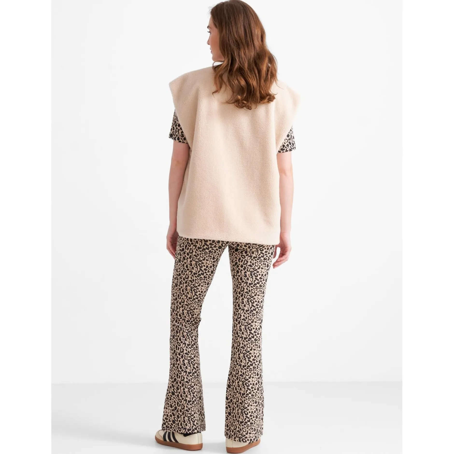 Truien & Vesten*Prénatal zwangerschapgilet korte mouwen effen beige Ecru