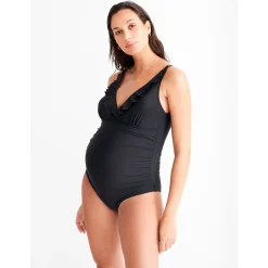 Badkleding*Prénatal zwangerschapsbadpak effen zwart Black