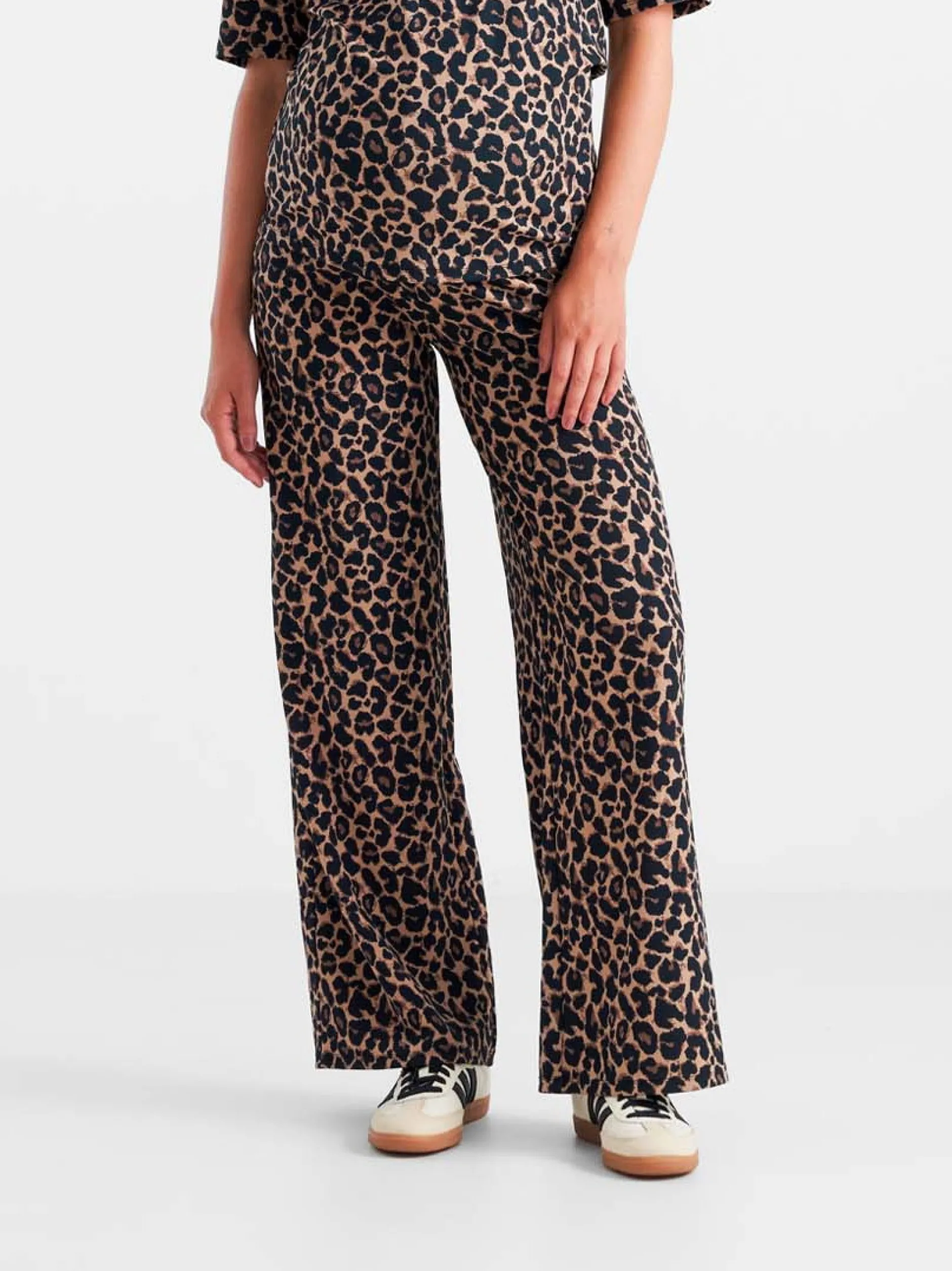 Broeken*Prénatal zwangerschapsbroek lang dierenprint zwart Black