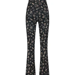 Broeken*Prénatal zwangerschapsbroek lang bloemen multi Black