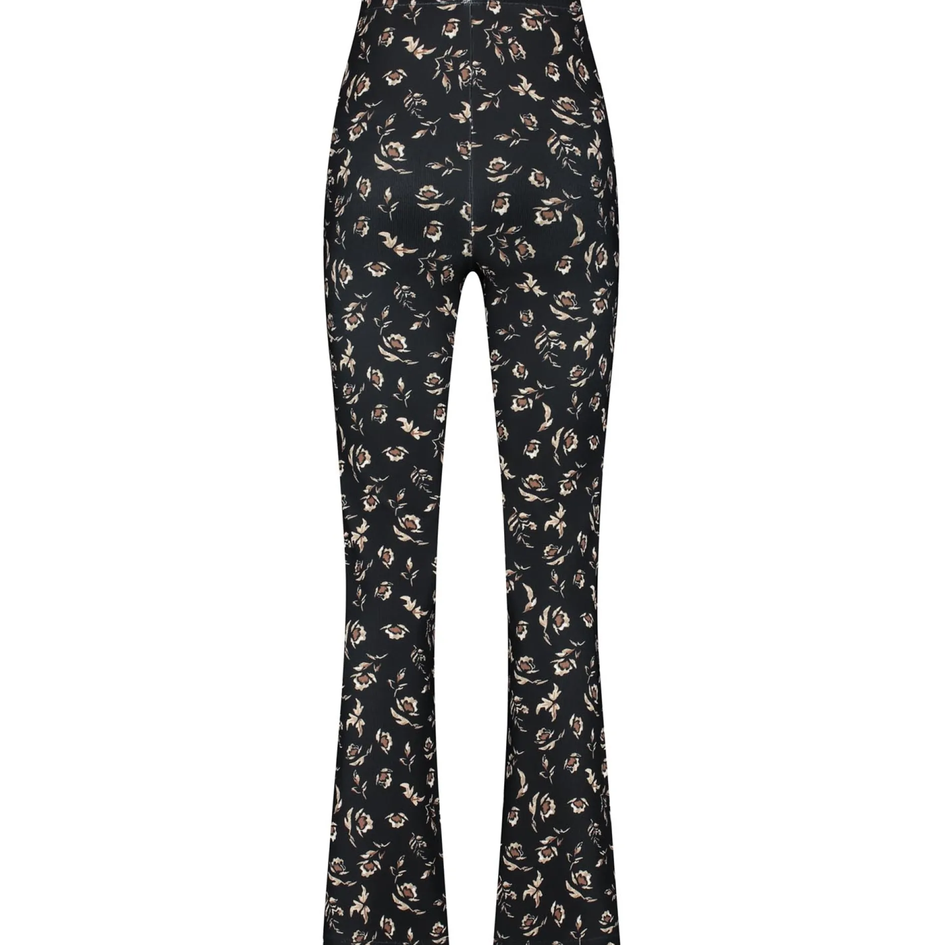 Broeken*Prénatal zwangerschapsbroek lang bloemen multi Black
