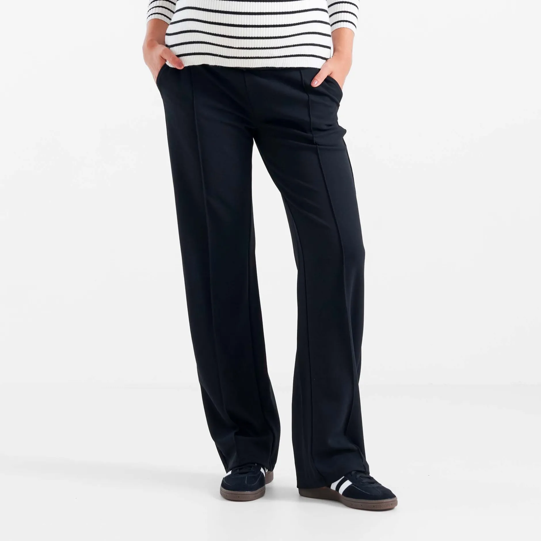 Basics|Broeken*Prénatal zwangerschapsbroek lang effen zwart Black