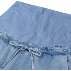 Broeken*Prénatal zwangerschapsbroek lang effen denim Light Blue Denim