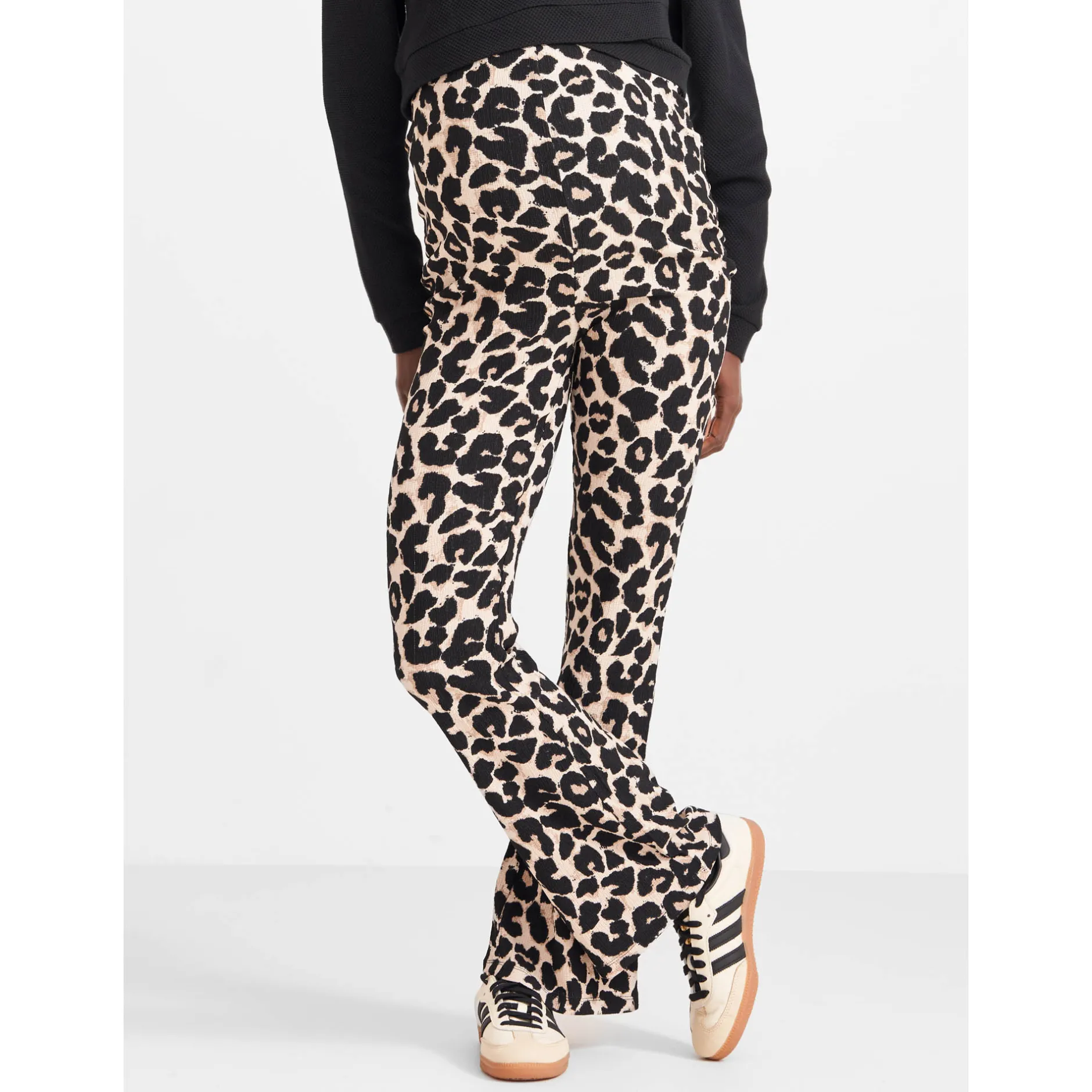 Broeken*Prénatal zwangerschapsbroek lang panterprint beige Almond