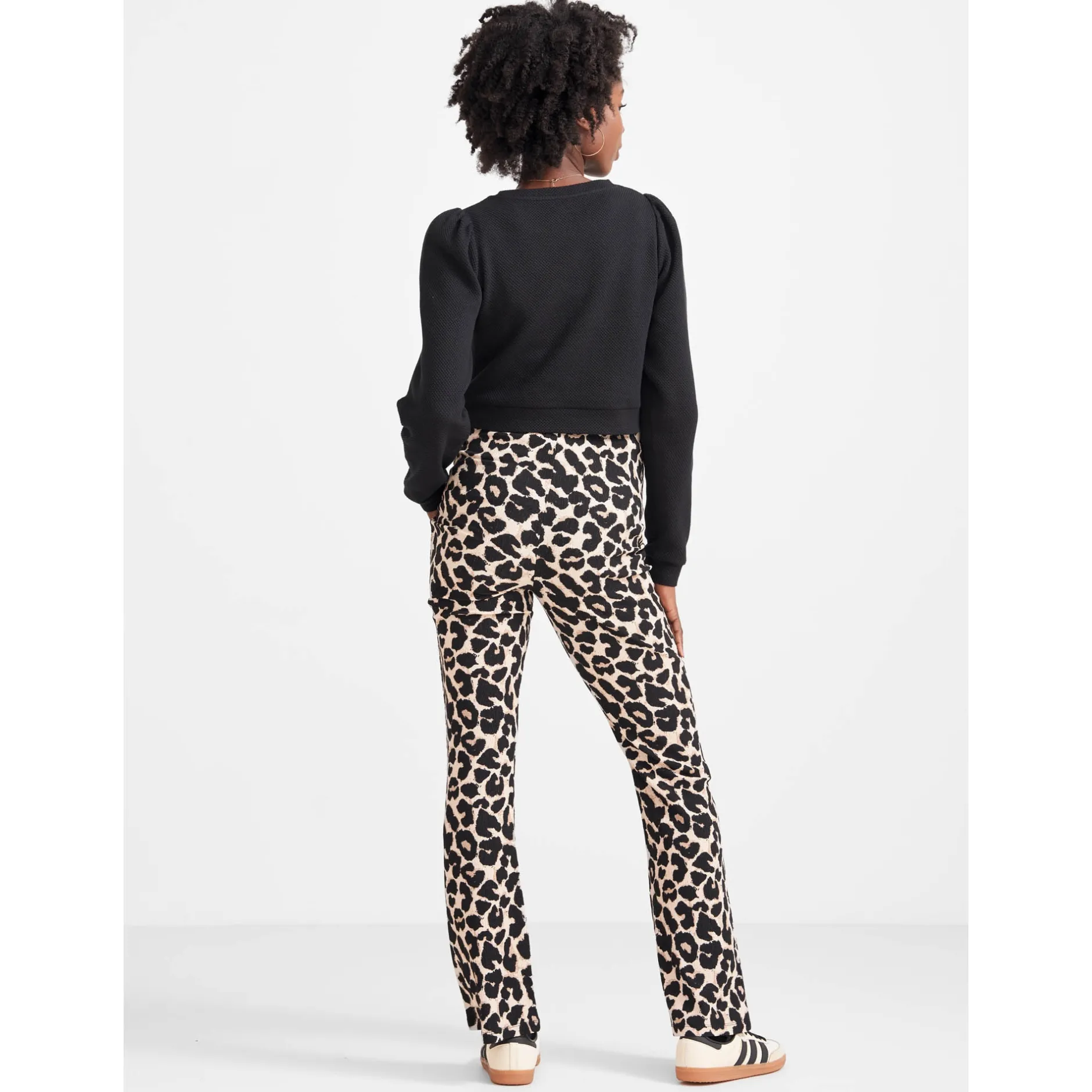 Broeken*Prénatal zwangerschapsbroek lang panterprint beige Almond