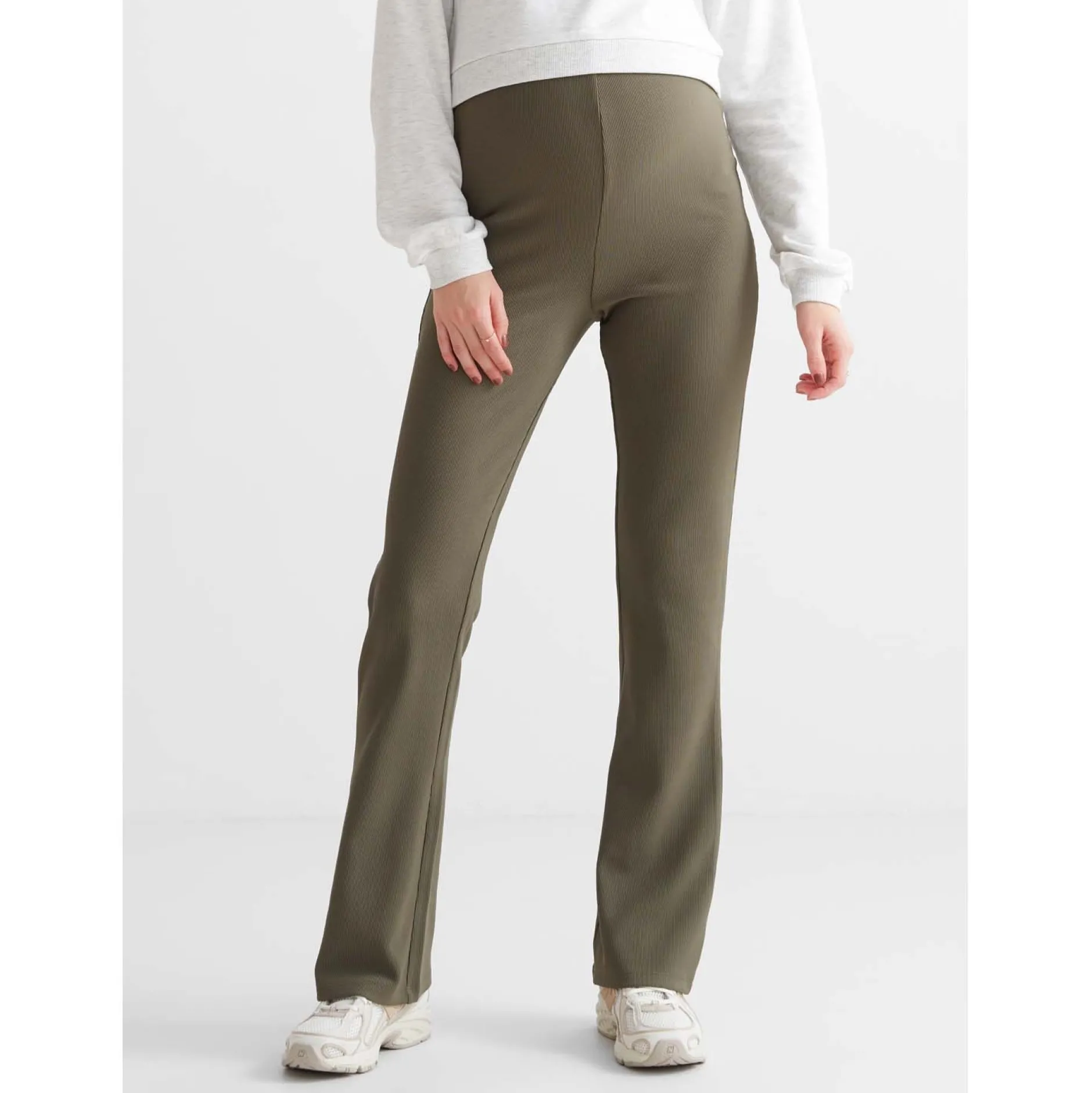 Basics|Broeken*Prénatal zwangerschapsbroek lang effen groen Dark Leaf Green