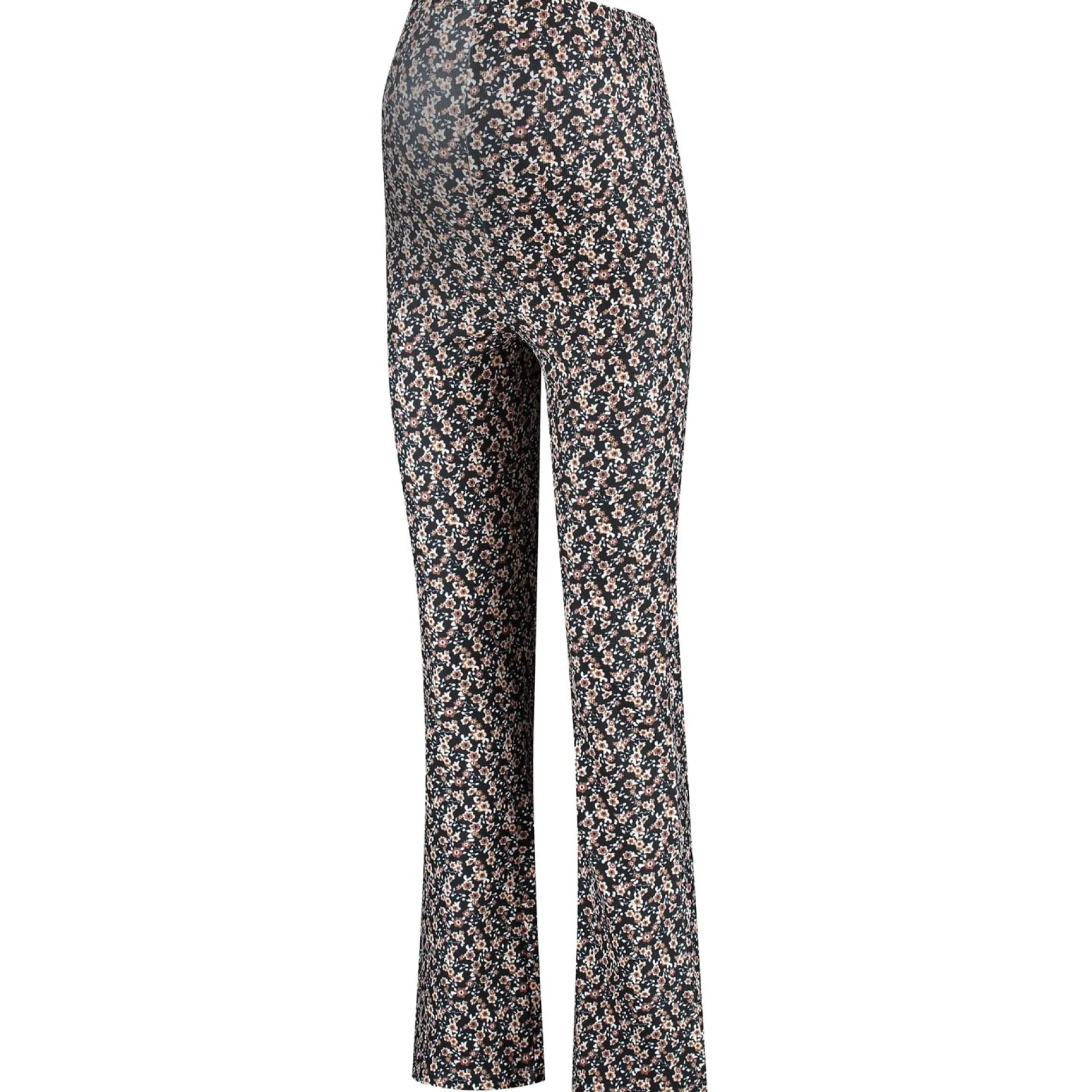 Basics|Broeken*Prénatal zwangerschapsbroek lang all over print zwart Black