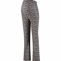 Broeken*Prénatal zwangerschapsbroek lang bloemen zwart Black