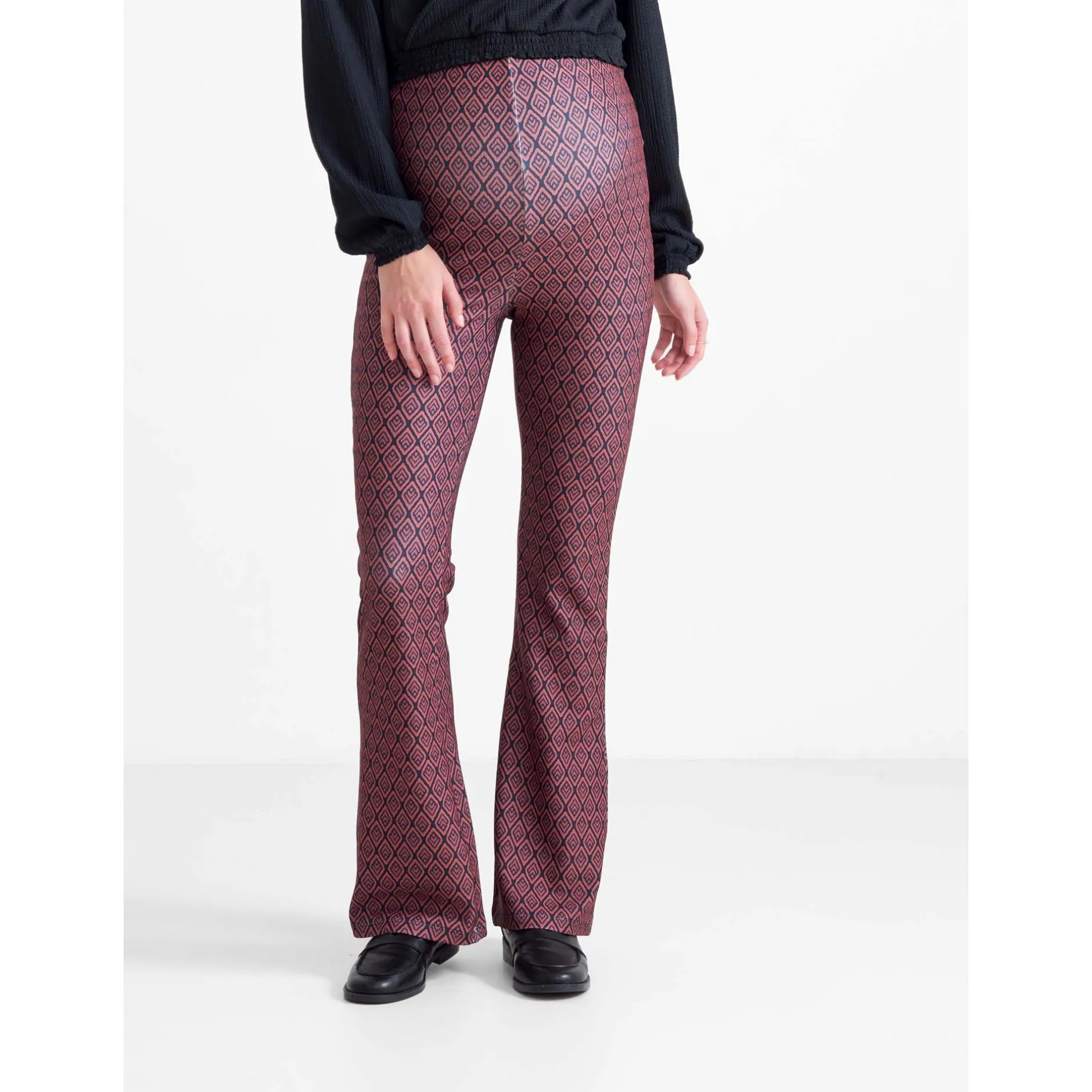 Broeken*Prénatal zwangerschapsbroek lang rood Black