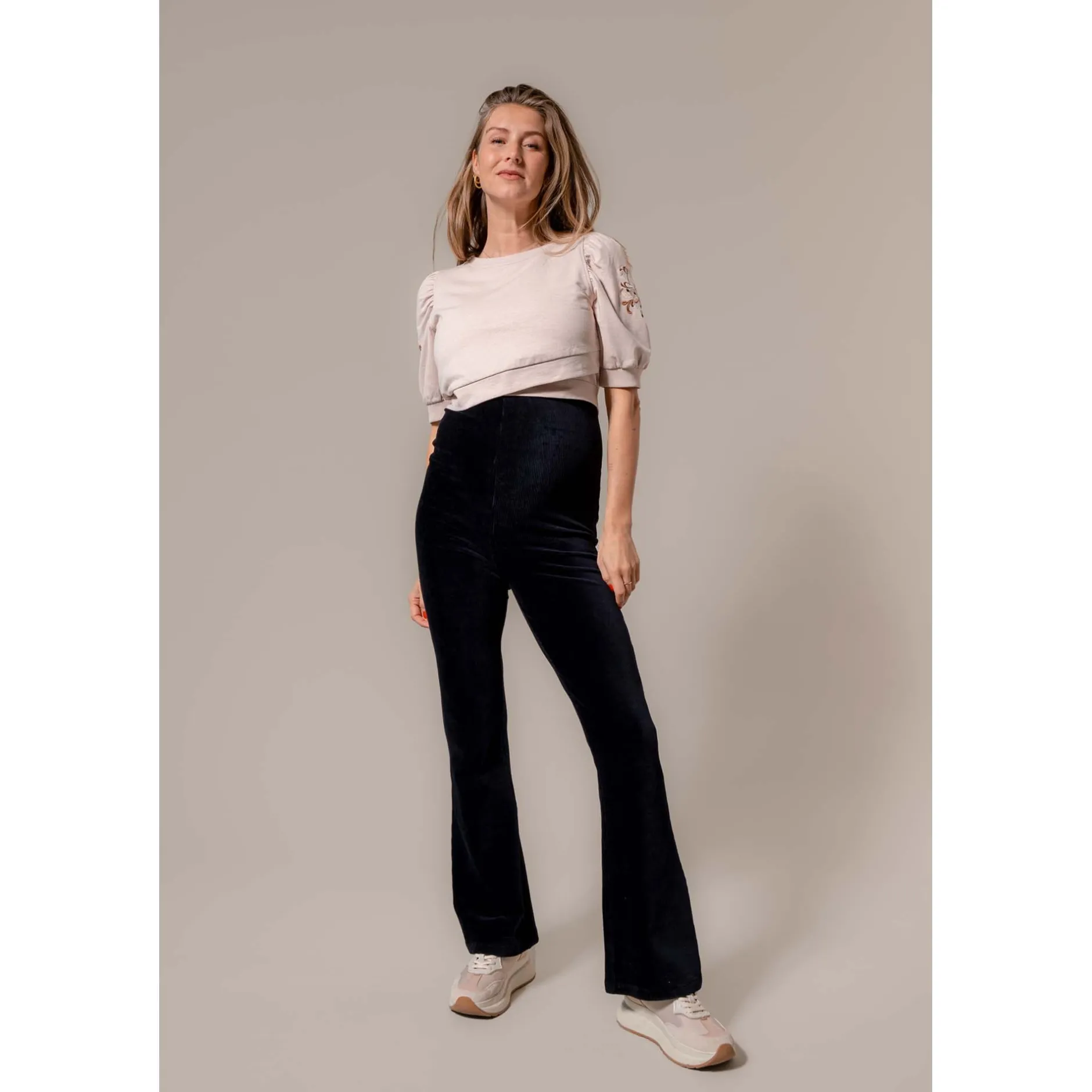 Basics|Broeken*Prénatal zwangerschapsbroek lang effen zwart Black