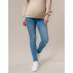 Basics|Jeans*Prénatal zwangerschapsjeans lang effen blauw Light Blue Denim