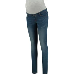 Basics|Jeans*Prénatal zwangerschapsjeans lang effen blauw Mid Blue Denim