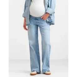 Basics|Broeken*Prénatal zwangerschapsjeans lang effen denim Mid Blue Denim