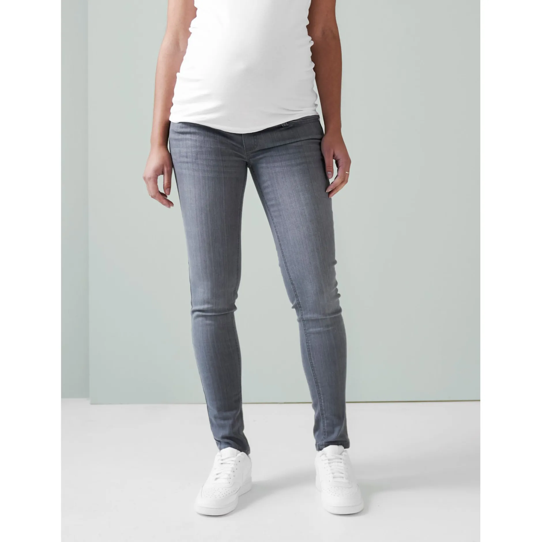Basics|Jeans*Prénatal zwangerschapsjeans lang grijs Mid Grey Denim