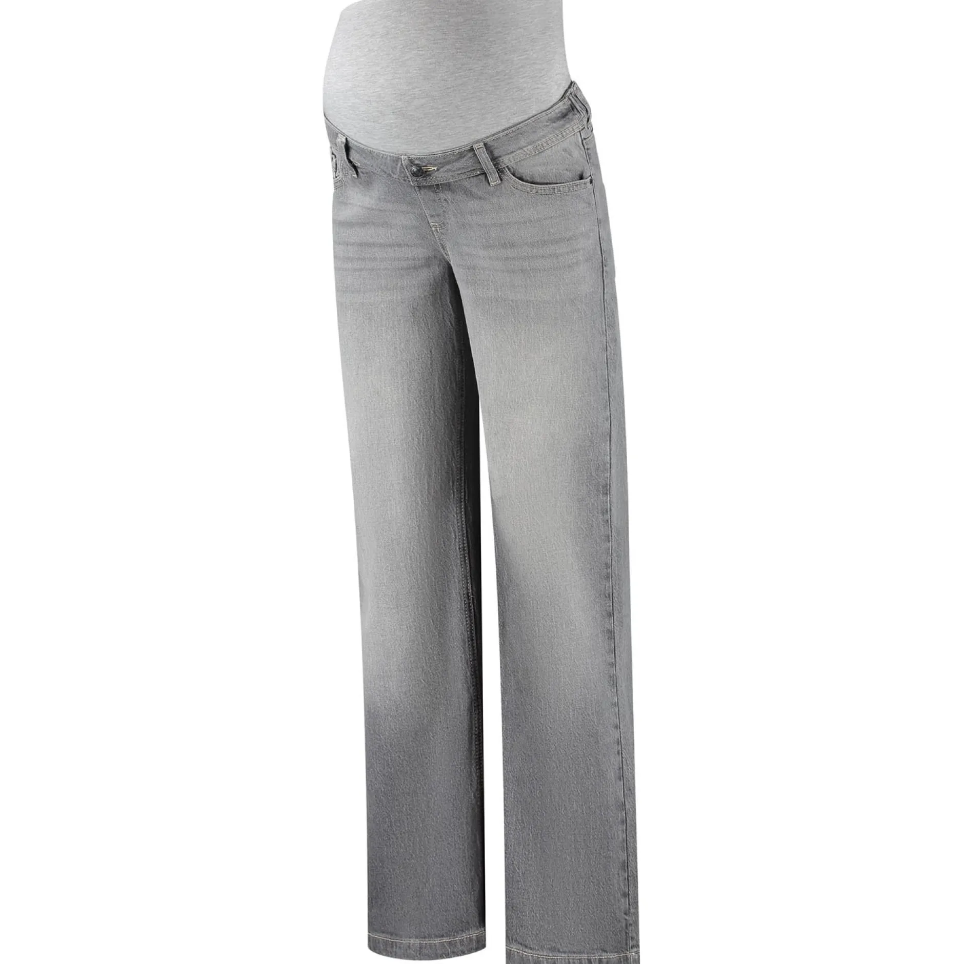 Basics|Jeans*Prénatal zwangerschapsjeans lang effen denim Light Grey Denim