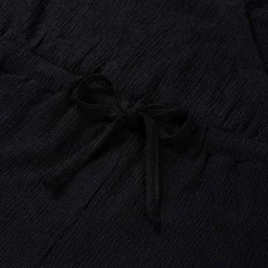 Voedingsjurken|Jurken & Rokken*Prénatal zwangerschapsjumpsuit lange mouwen effen zwart Black
