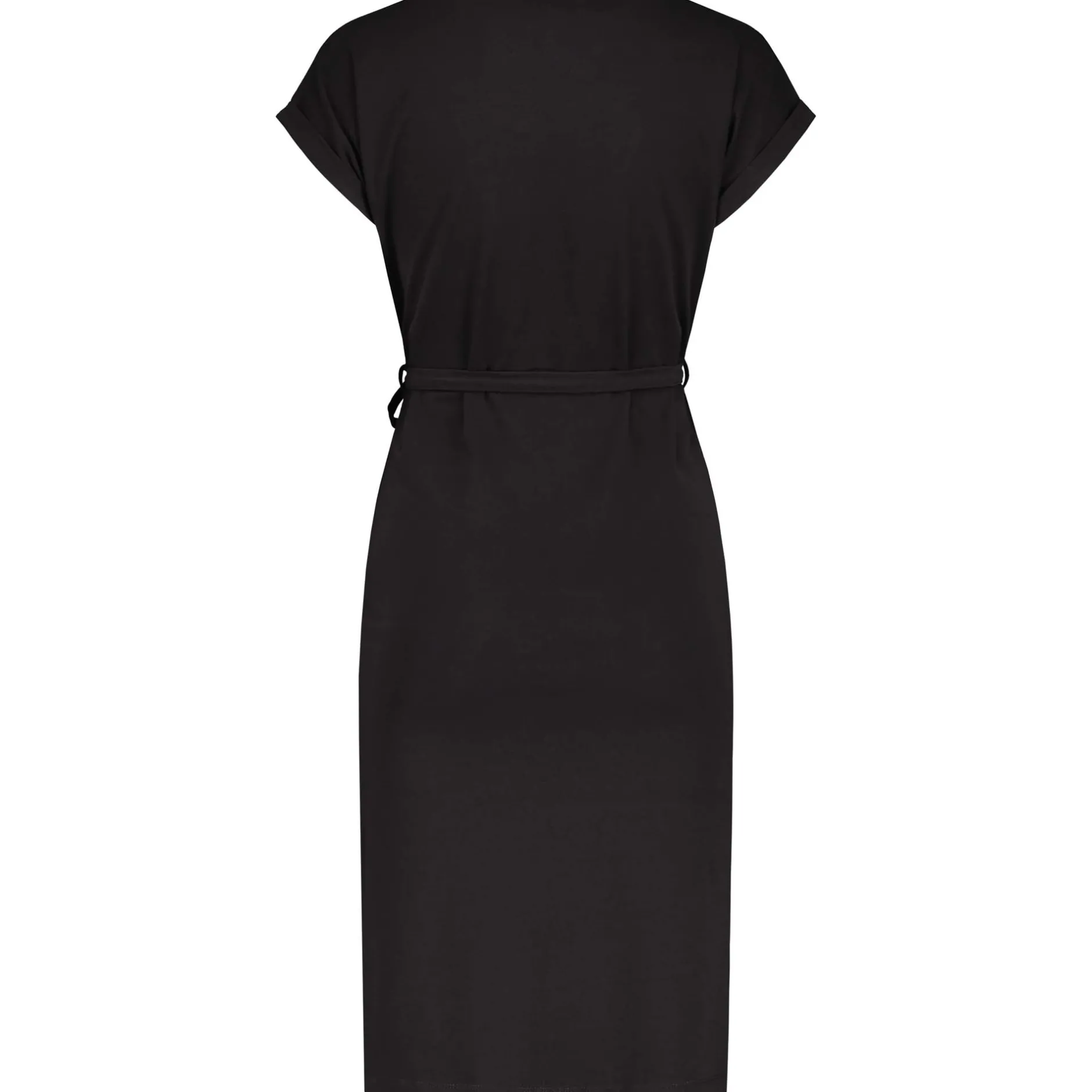 Basics|Jurken & Rokken*Prénatal zwangerschapsjurk korte mouwen effen zwart Black