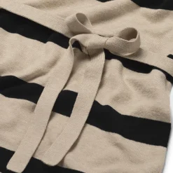 Jurken & Rokken*Prénatal zwangerschapsjurk lange mouwen strepen beige Light Brown Melange