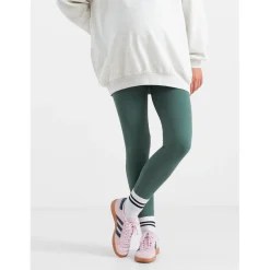 Basics|Leggings*Prénatal zwangerschapslegging lang effen groen Dark Greenshade