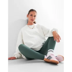 Basics|Leggings*Prénatal zwangerschapslegging lang effen groen Dark Greenshade