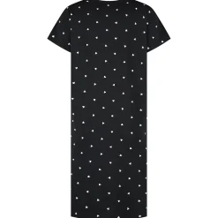 Pyjama's*Prénatal zwangerschapsnachtjapon korte mouwen hartjes zwart Black
