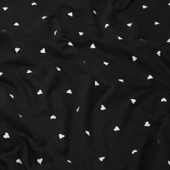 Pyjama's*Prénatal zwangerschapsnachtjapon korte mouwen hartjes zwart Black