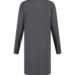 Pyjama's*Prénatal zwangerschapsnachtjapon lange mouwen all over print grijs Darkgrey