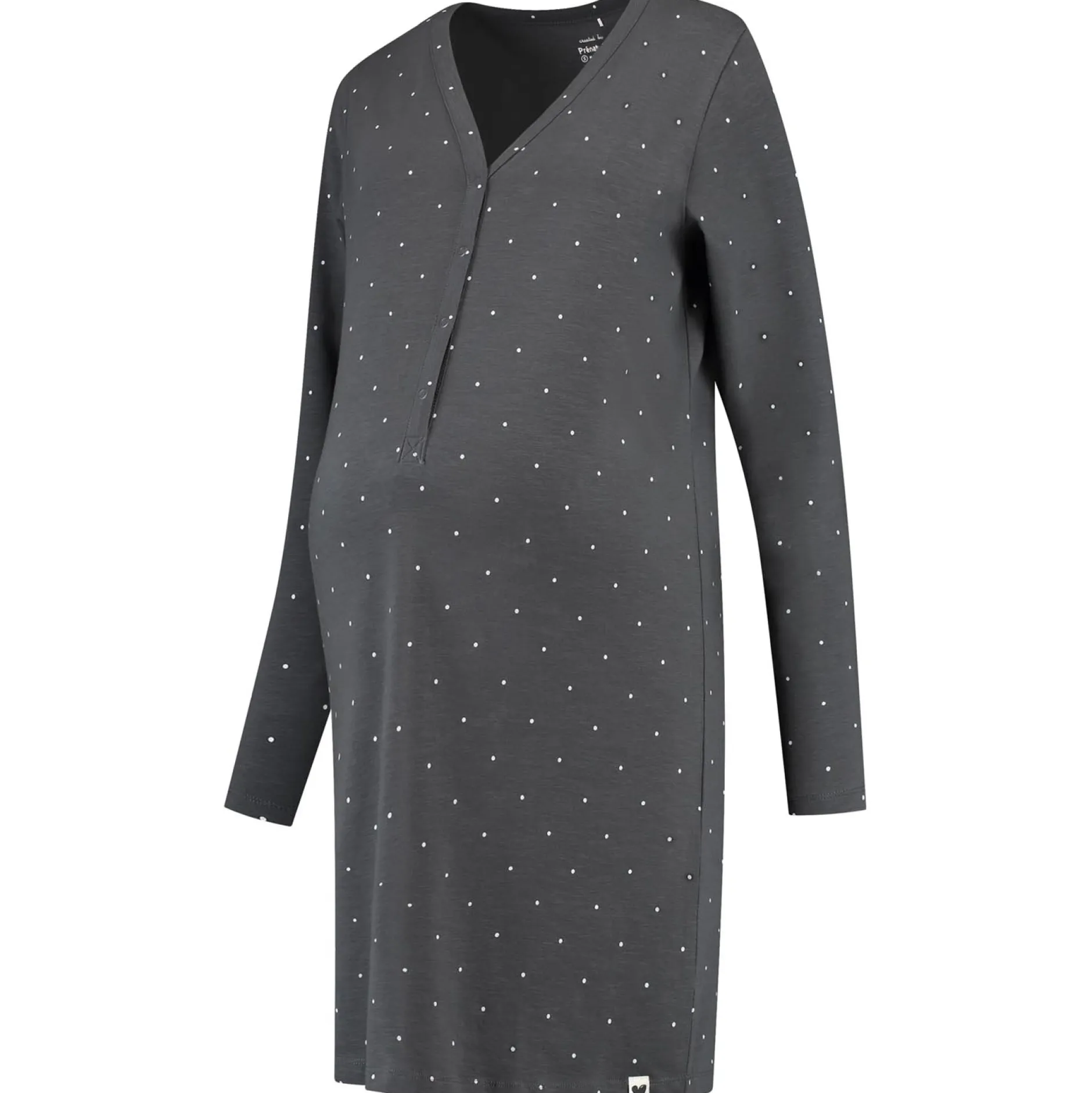 Pyjama's*Prénatal zwangerschapspyjama lange mouwen all over print grijs Darkgrey