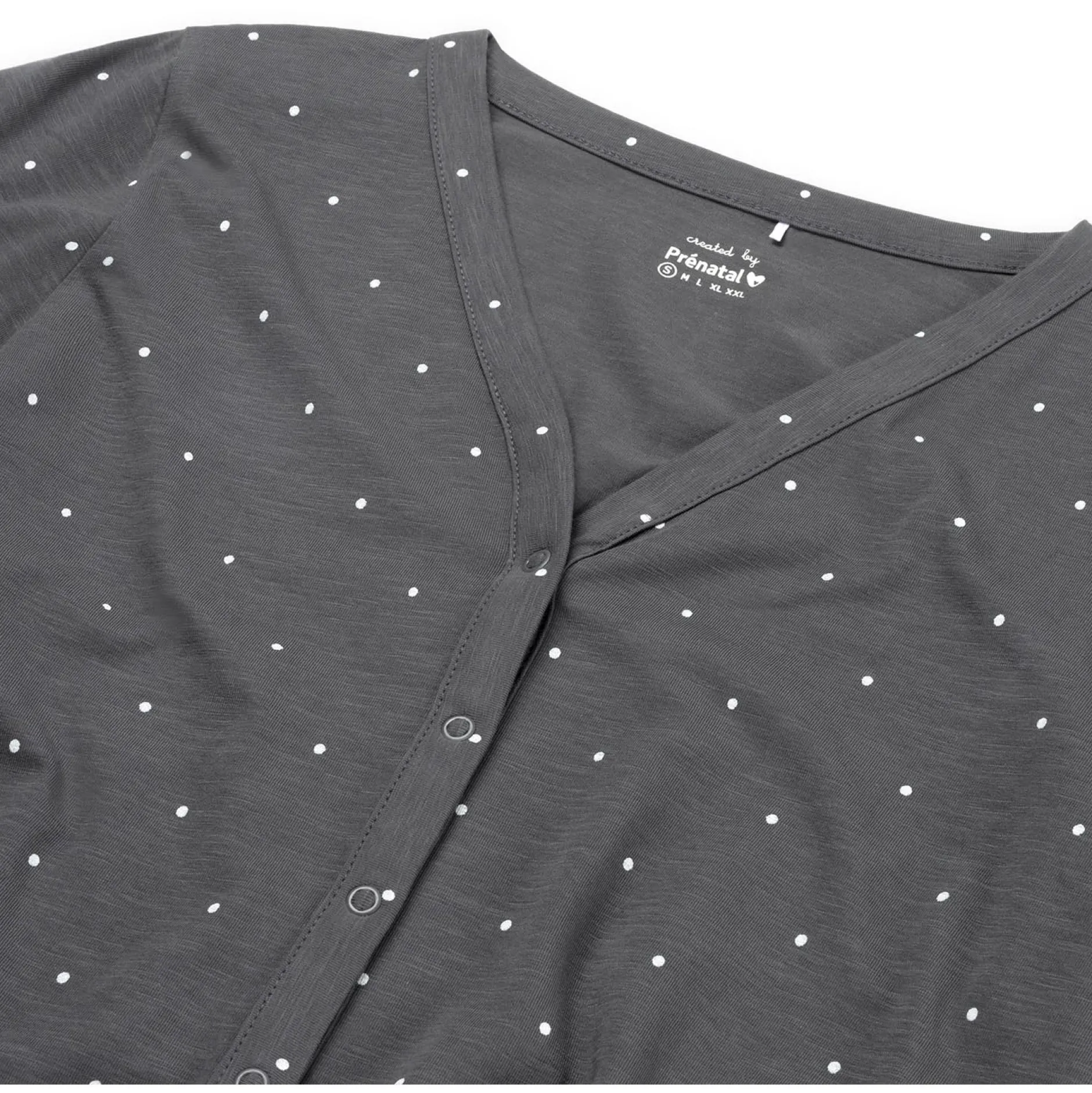 Pyjama's*Prénatal zwangerschapspyjama lange mouwen all over print grijs Darkgrey