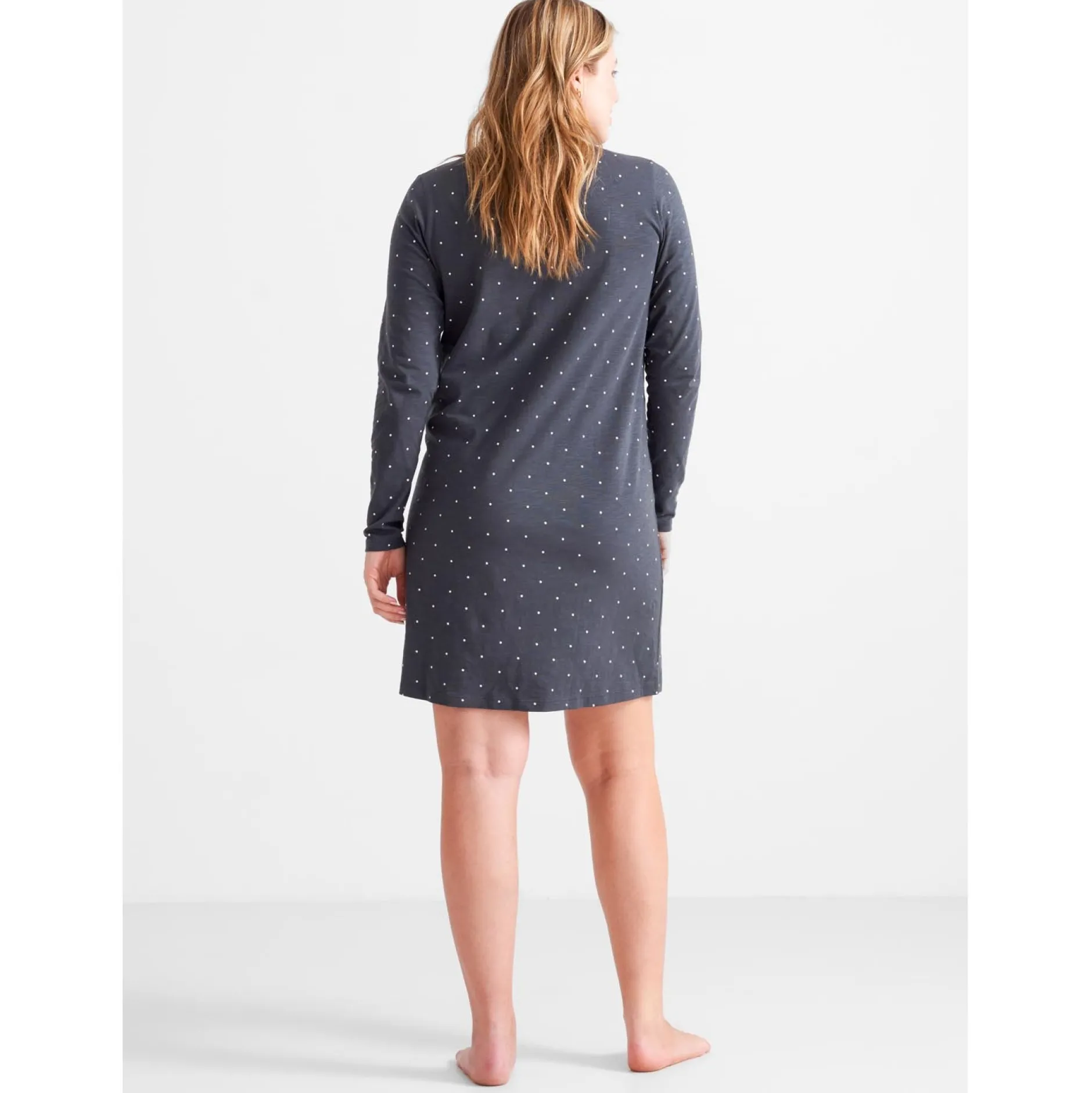 Pyjama's*Prénatal zwangerschapspyjama lange mouwen all over print grijs Darkgrey