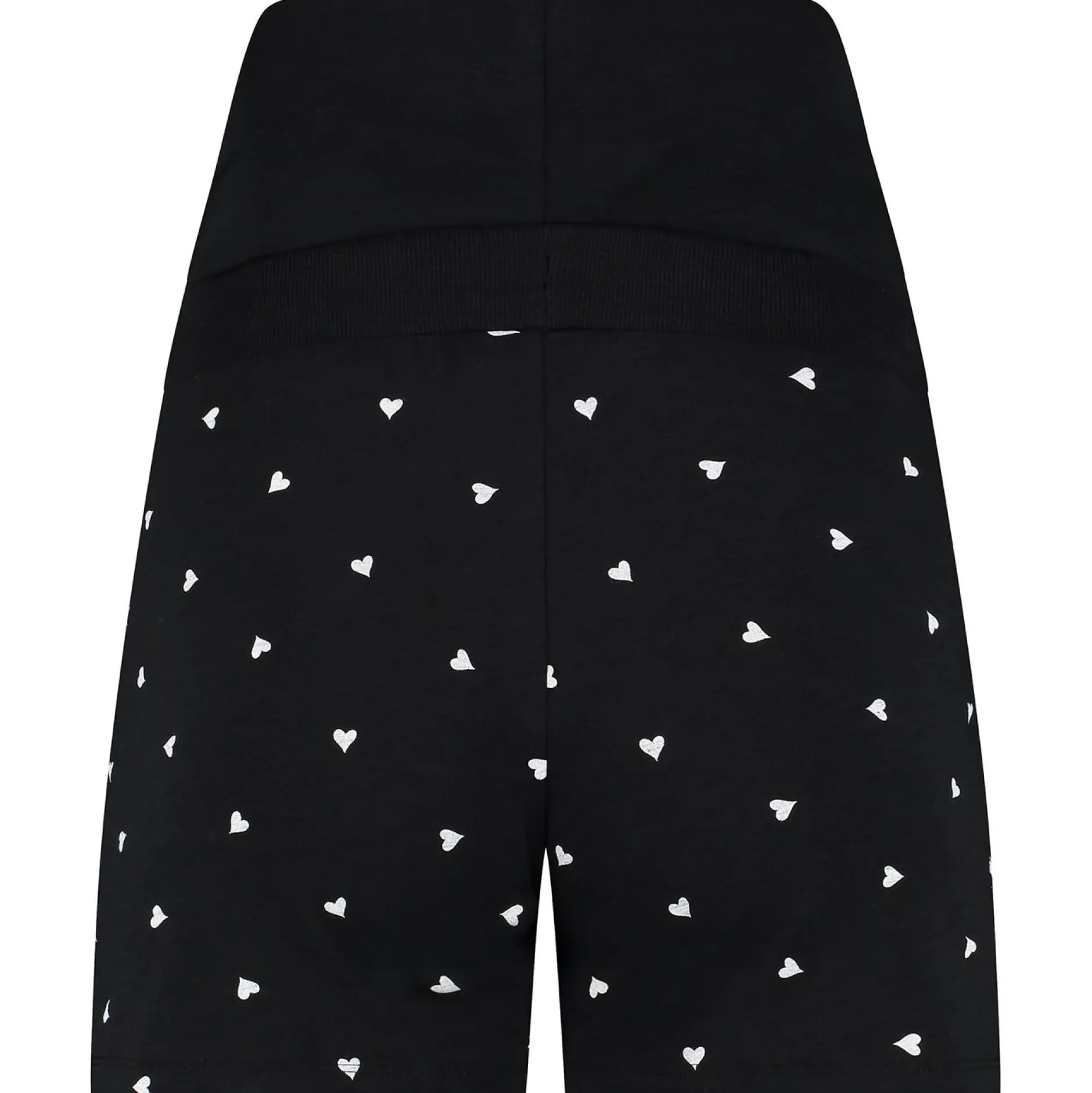 Pyjama's*Prénatal zwangerschapspyjama short kort hartjes zwart Black