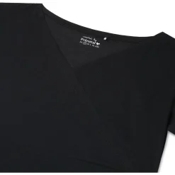 Pyjama's*Prénatal zwangerschapspyjama T-shirt korte mouwen effen zwart Black