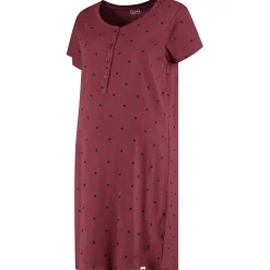Pyjama's*Prénatal zwangerschapspyjama korte mouwen all over print rood Dark Redshade