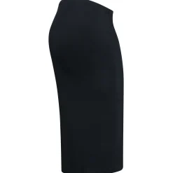 Basics|Jurken & Rokken*Prénatal zwangerschapsrok rib knielengte effen zwart Black