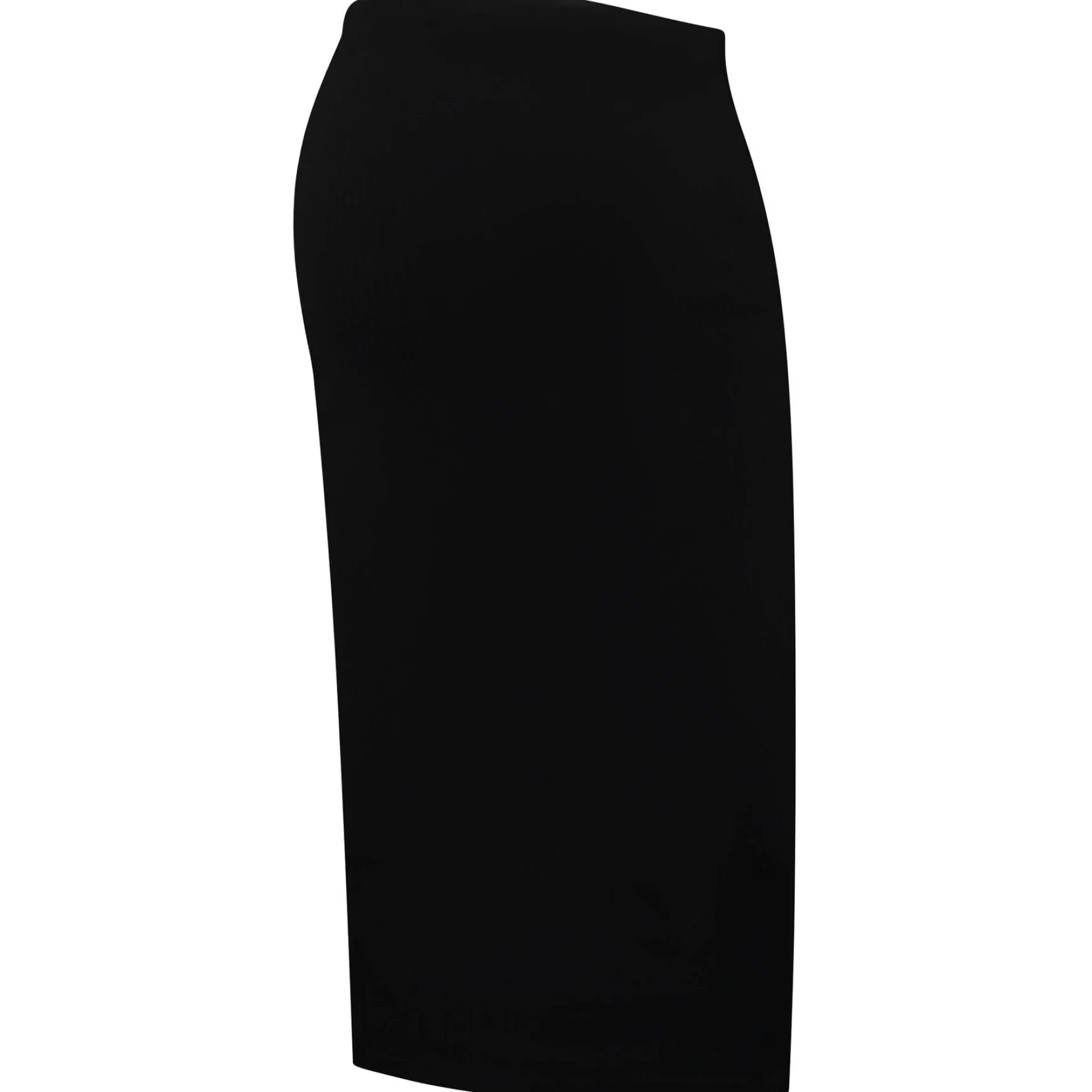 Basics|Jurken & Rokken*Prénatal zwangerschapsrok rib knielengte effen zwart Black