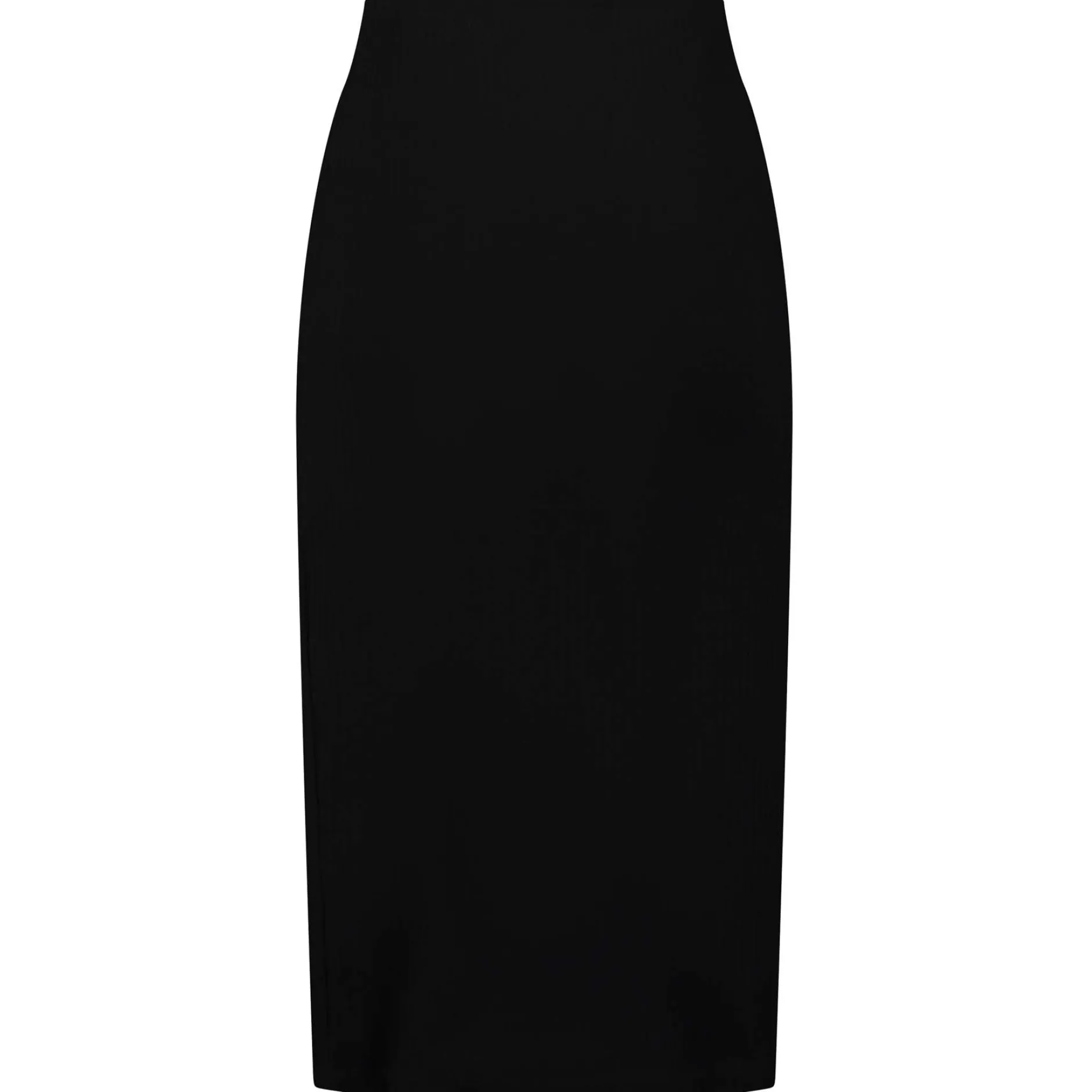 Basics|Jurken & Rokken*Prénatal zwangerschapsrok rib knielengte effen zwart Black