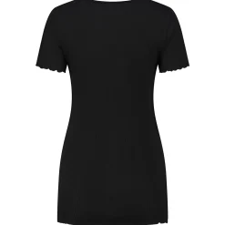 Basics|Shirts & Tops*Prénatal zwangerschapsshirt korte mouwen effen zwart Black