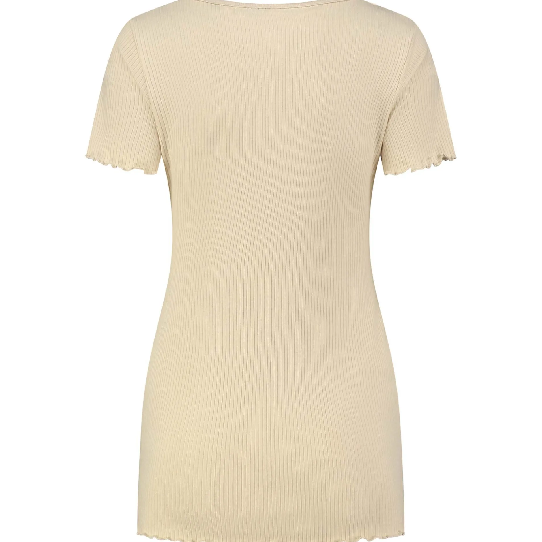 Basics|Shirts & Tops*Prénatal zwangerschapsshirt korte mouwen effen beige Almond