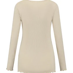 Basics|Shirts & Tops*Prénatal zwangerschapsshirt lange mouwen effen beige Almond