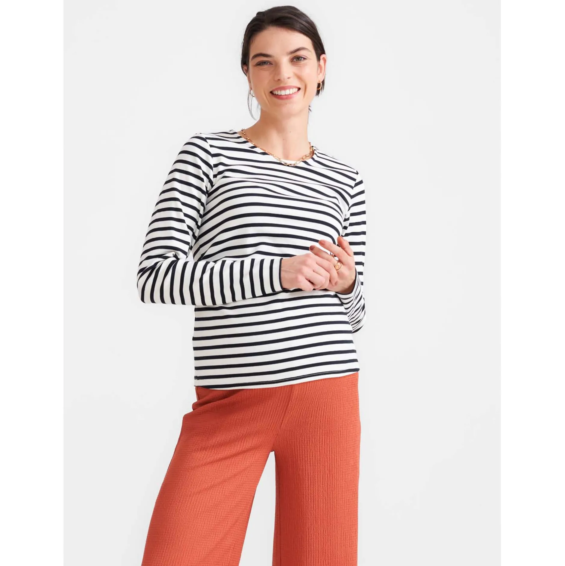 Shirts & Tops*Prénatal zwangerschapsshirt lange mouwen strepen zwart Black