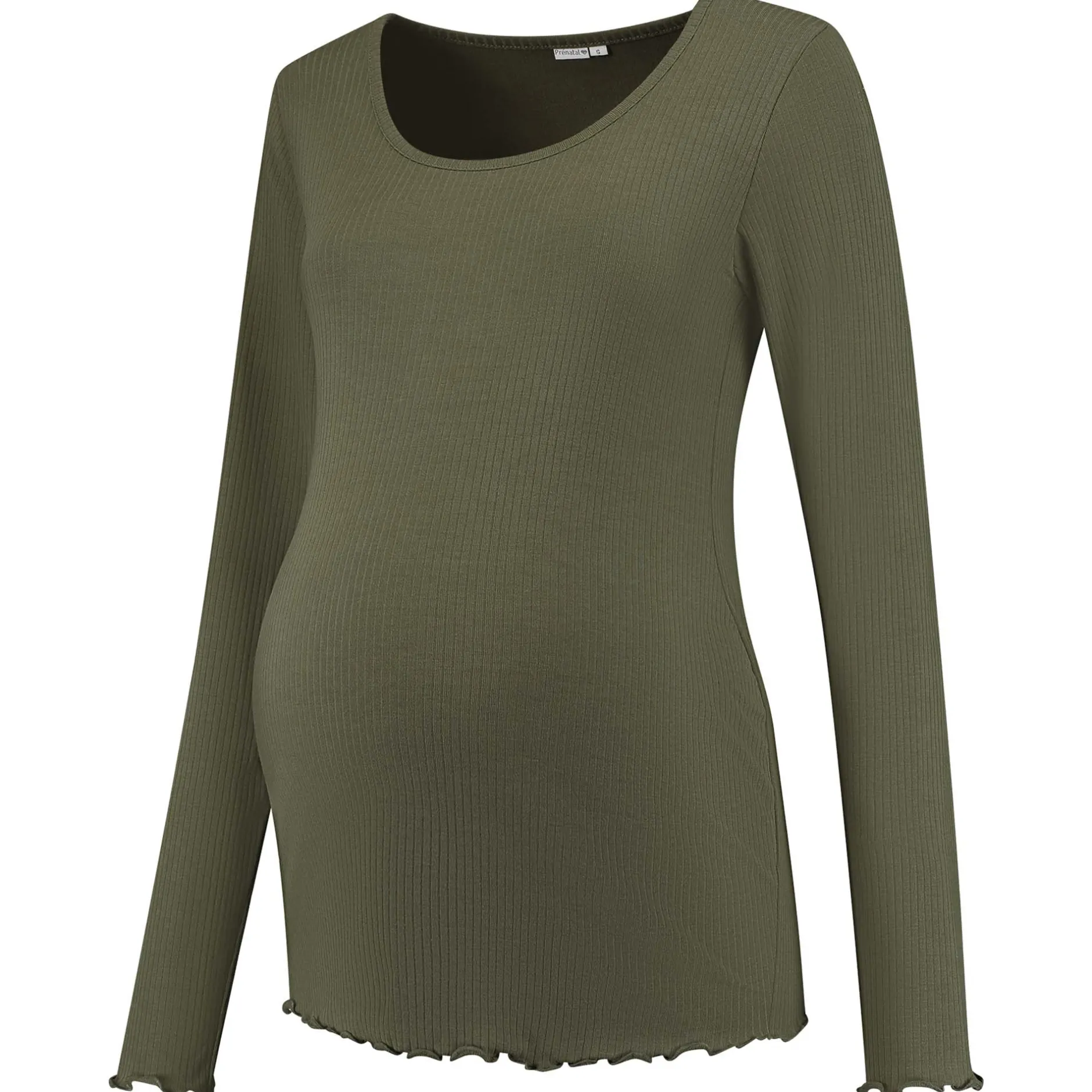 Basics|Shirts & Tops*Prénatal zwangerschapsshirt lange mouwen effen groen Forestgreen