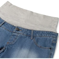 Basics|Broeken*Prénatal zwangerschapsshort kort  blauw Mid Blue Denim