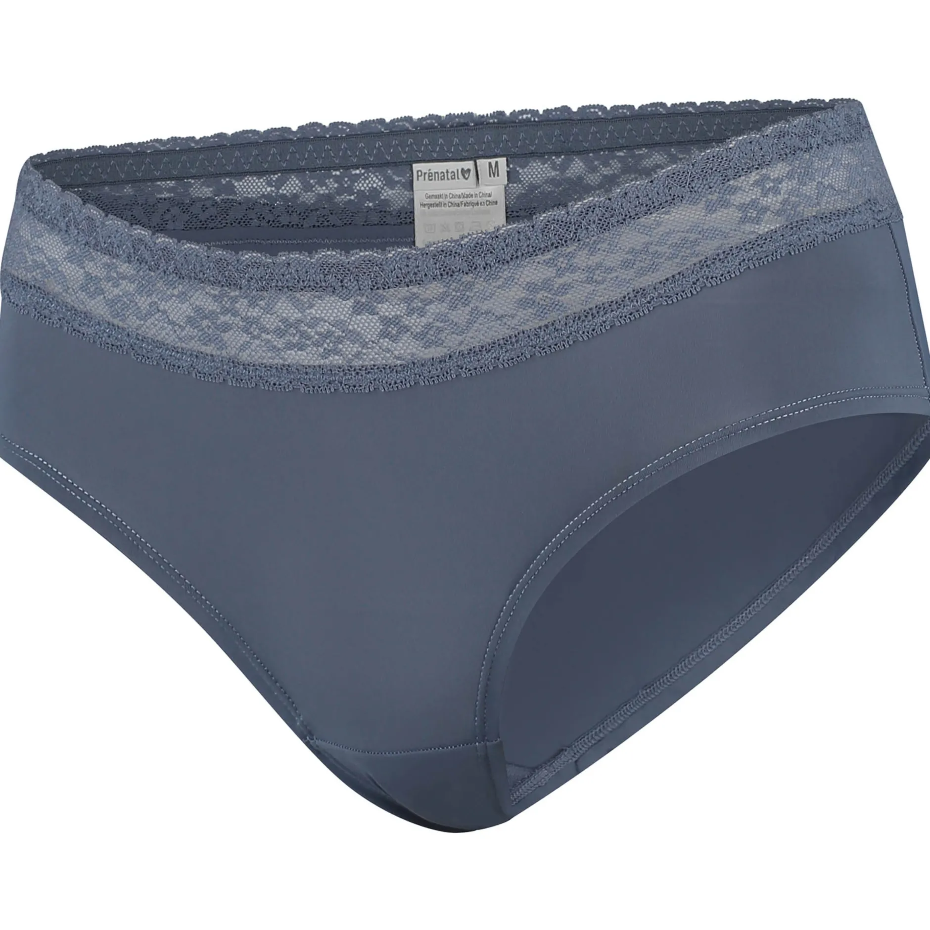 Slips*Prénatal zwangerschapsslip effen blauw Blue Grey