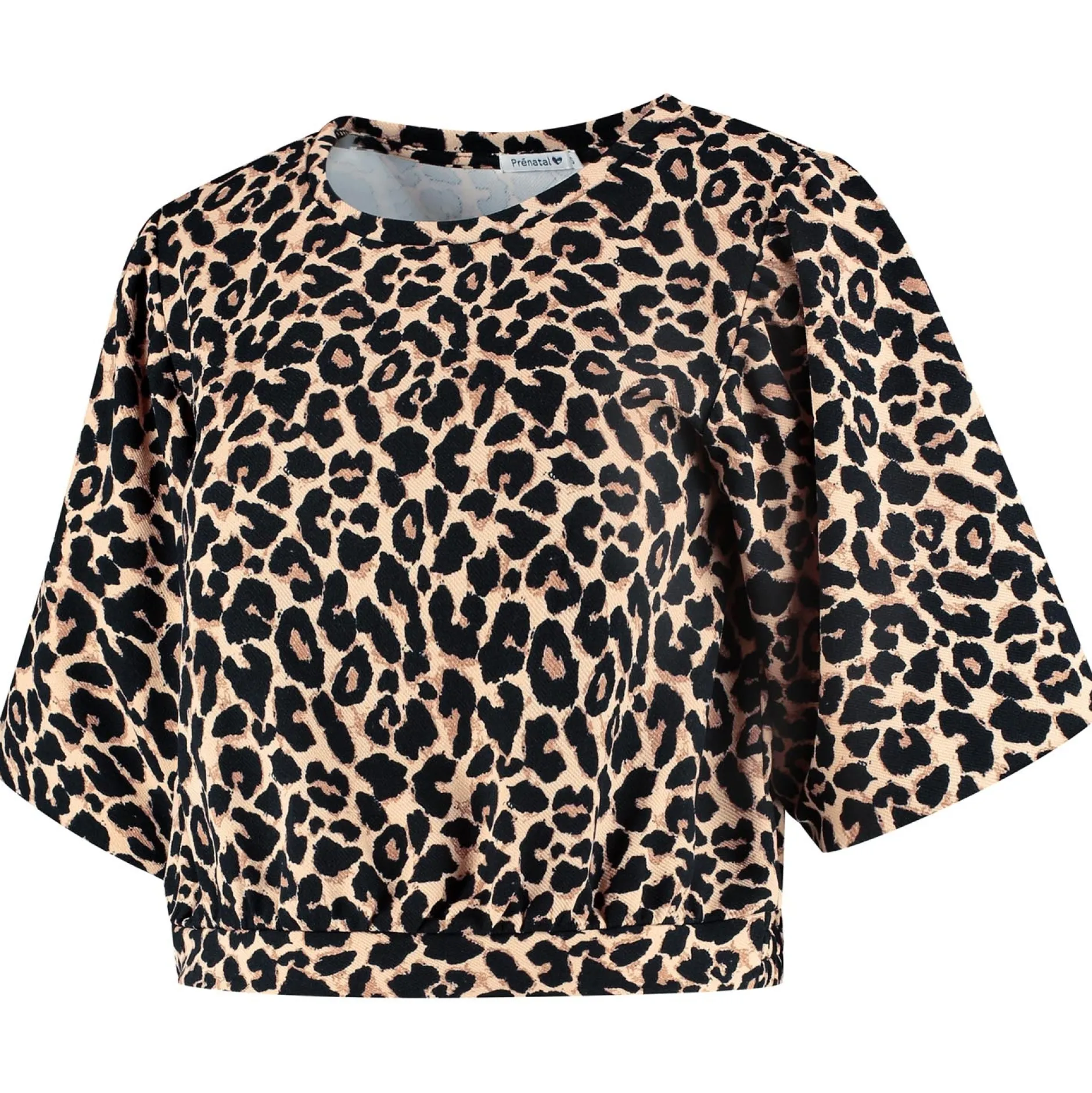 Shirts & Tops*Prénatal zwangerschapstop korte mouwen panterprint bruin Bisquit