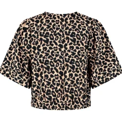 Shirts & Tops*Prénatal zwangerschapstop korte mouwen panterprint bruin Bisquit