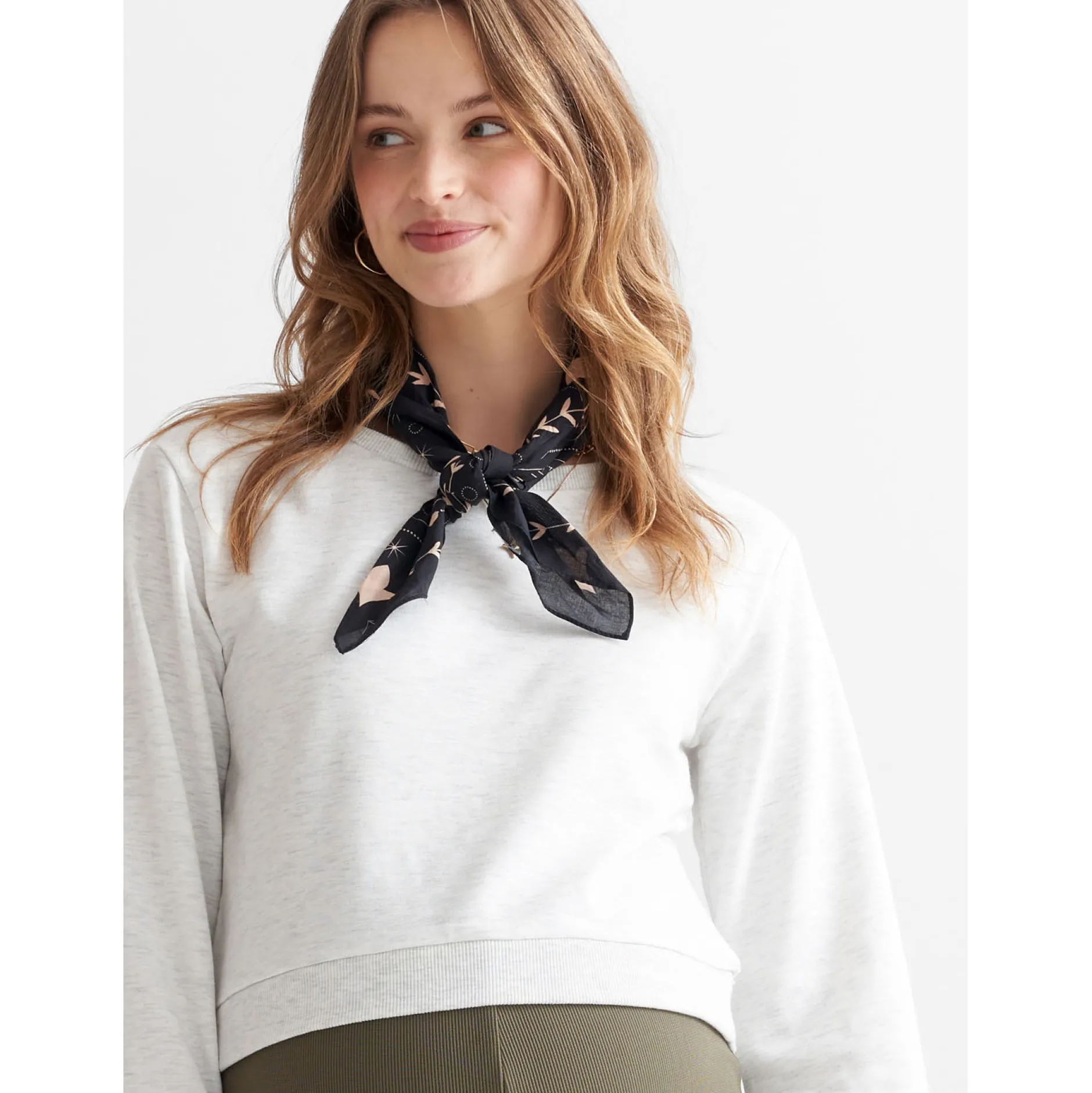 Truien & Vesten*Prénatal zwangerschapstop lange mouwen effen grijs Soft Grey Melange