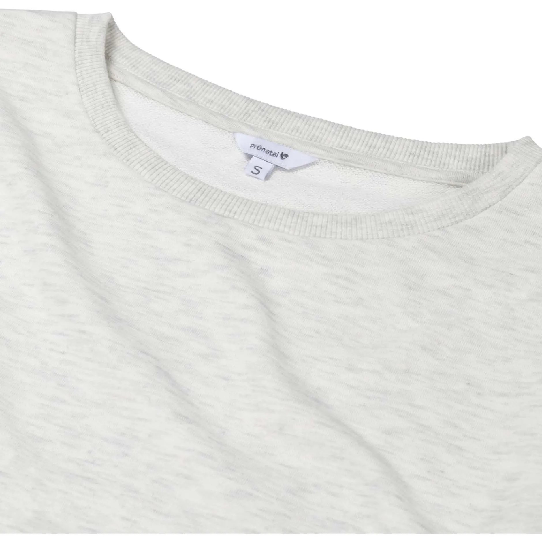 Truien & Vesten*Prénatal zwangerschapstop lange mouwen effen grijs Soft Grey Melange