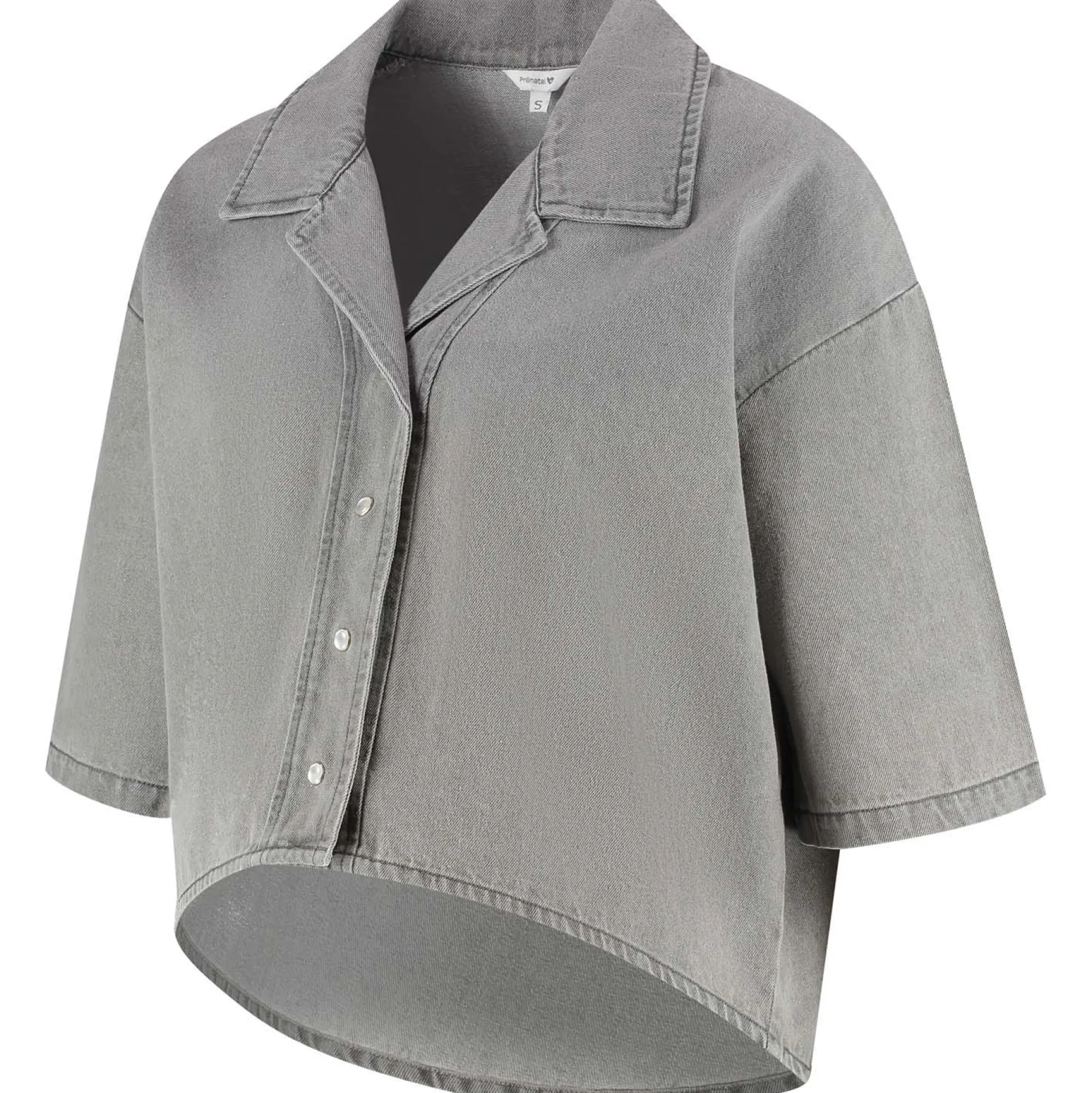 Shirts & Tops*Prénatal zwangerschapstop driekwart mouwen effen grijs Mid Grey Denim
